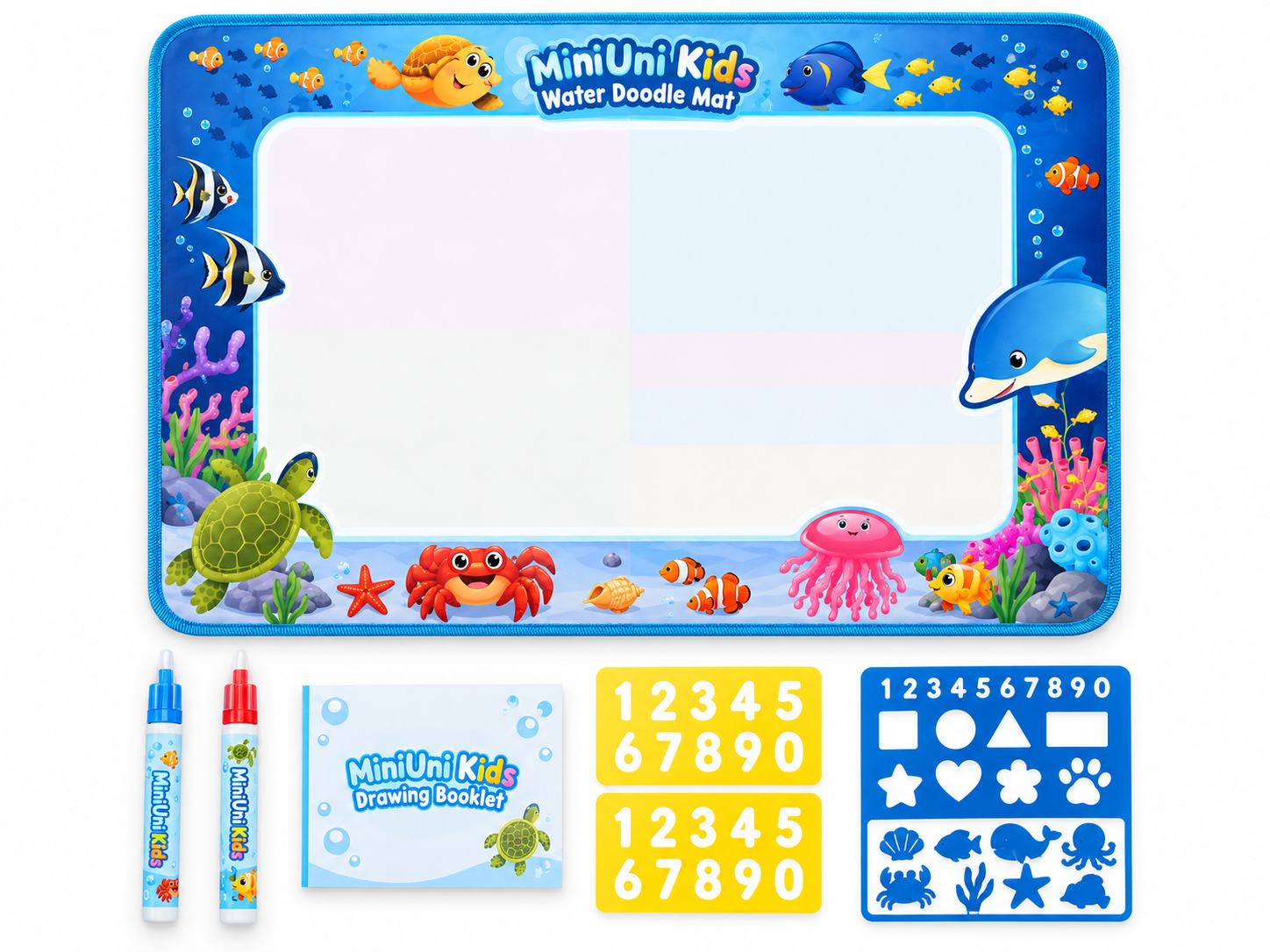 MiniUni Kids water doodle mat set